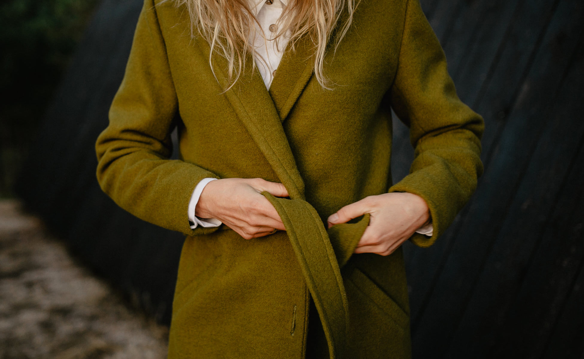 Women's Classic Long Porto Coat With Belt