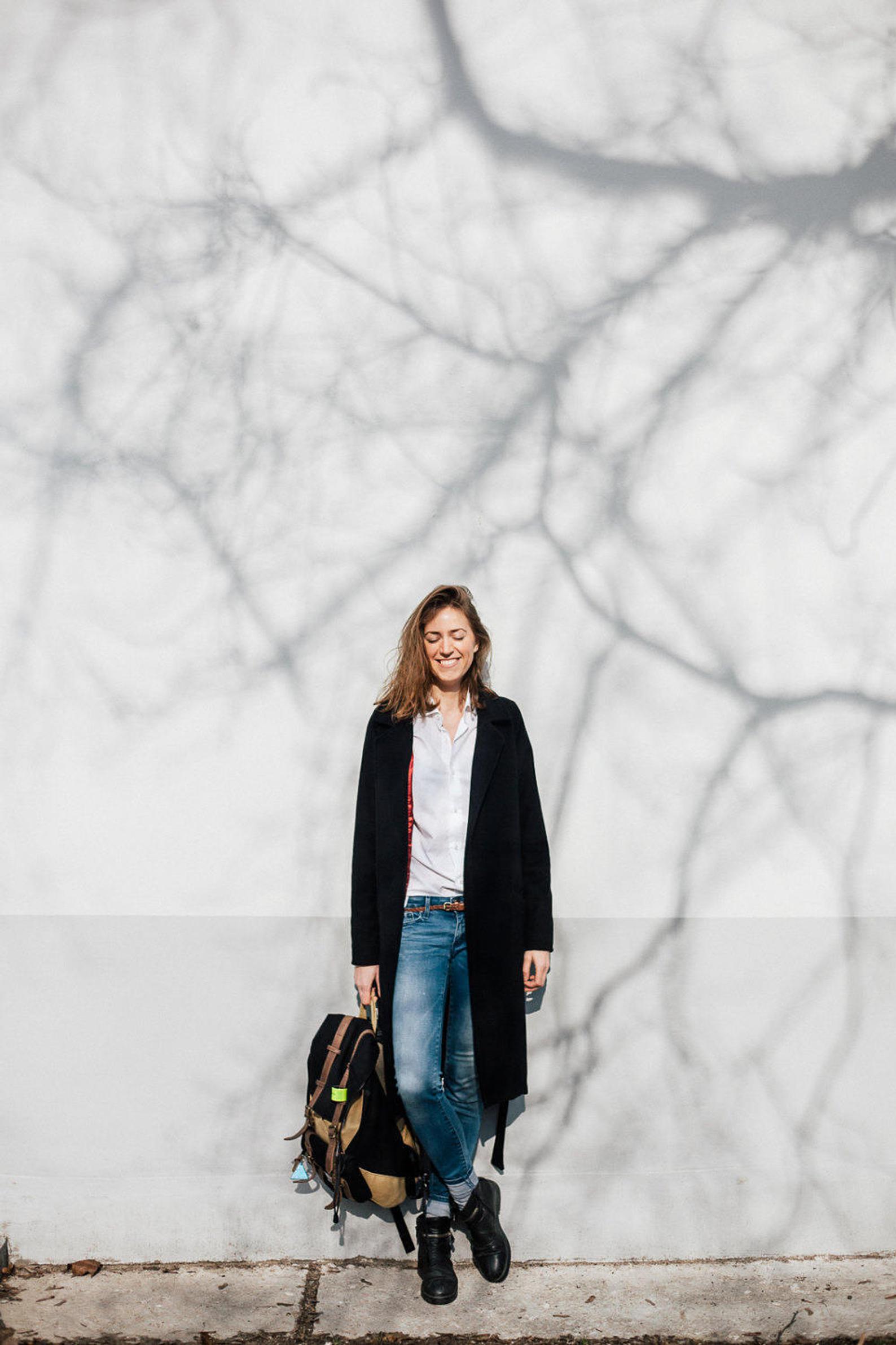 juodas-paltas Black Handmade Long Classic Porto Coat